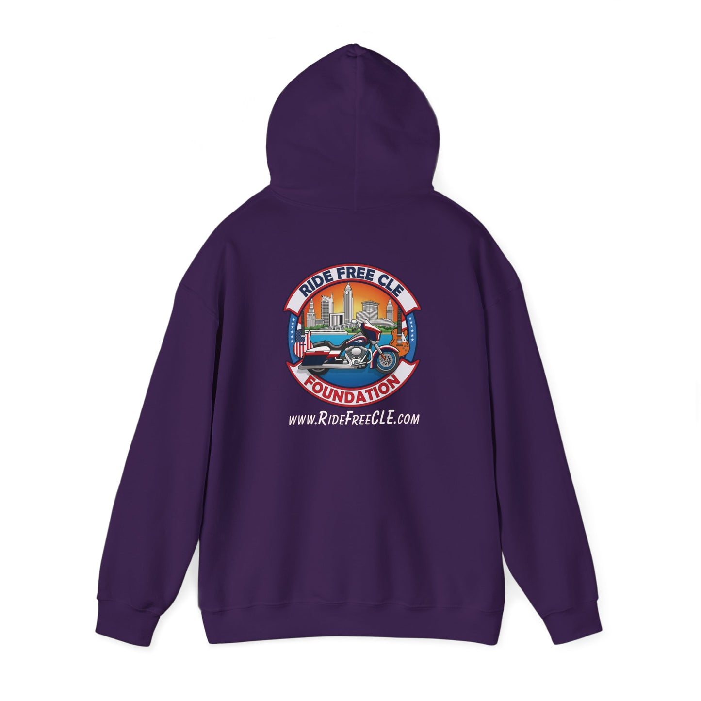 Ride Free CLE - Unisex Heavy Blend™ Hooded Sweatshirt - OCDandApparel