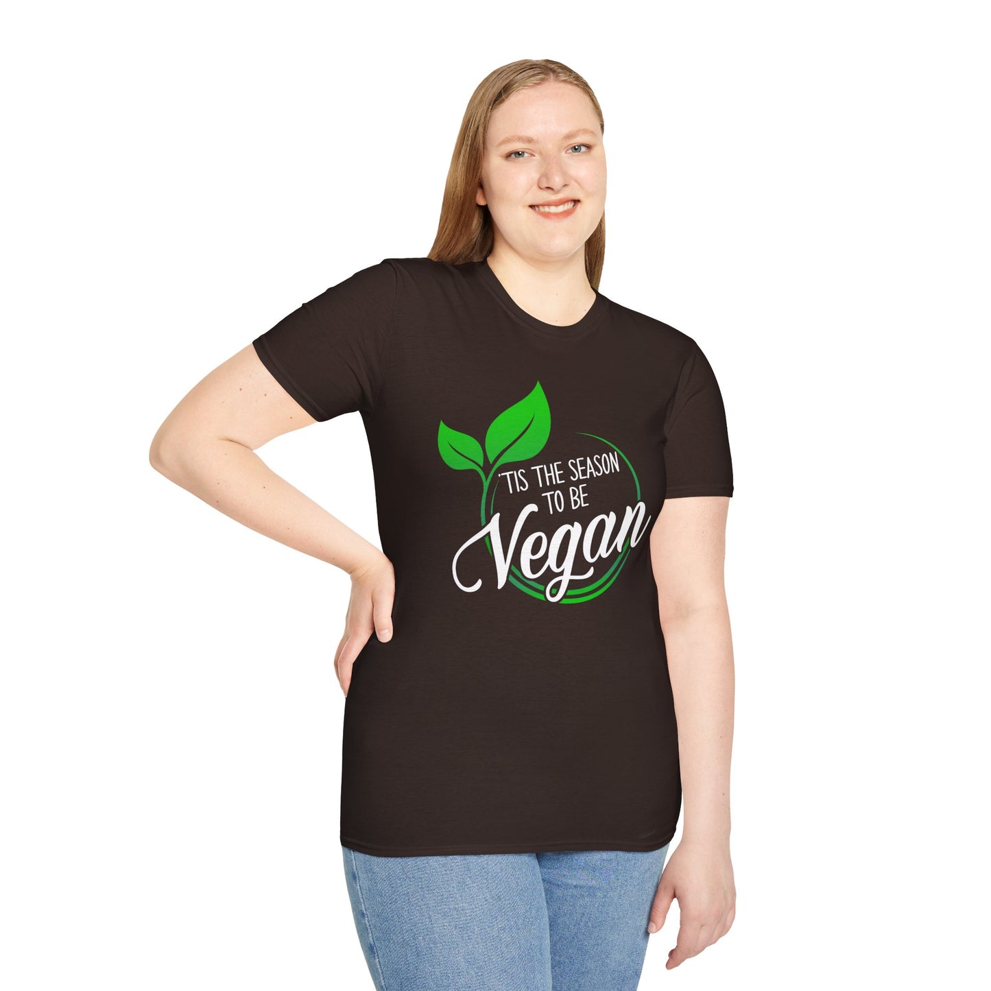 Tis the Season to be Vegan - Unisex Softstyle T-Shirt - OCDandApparel