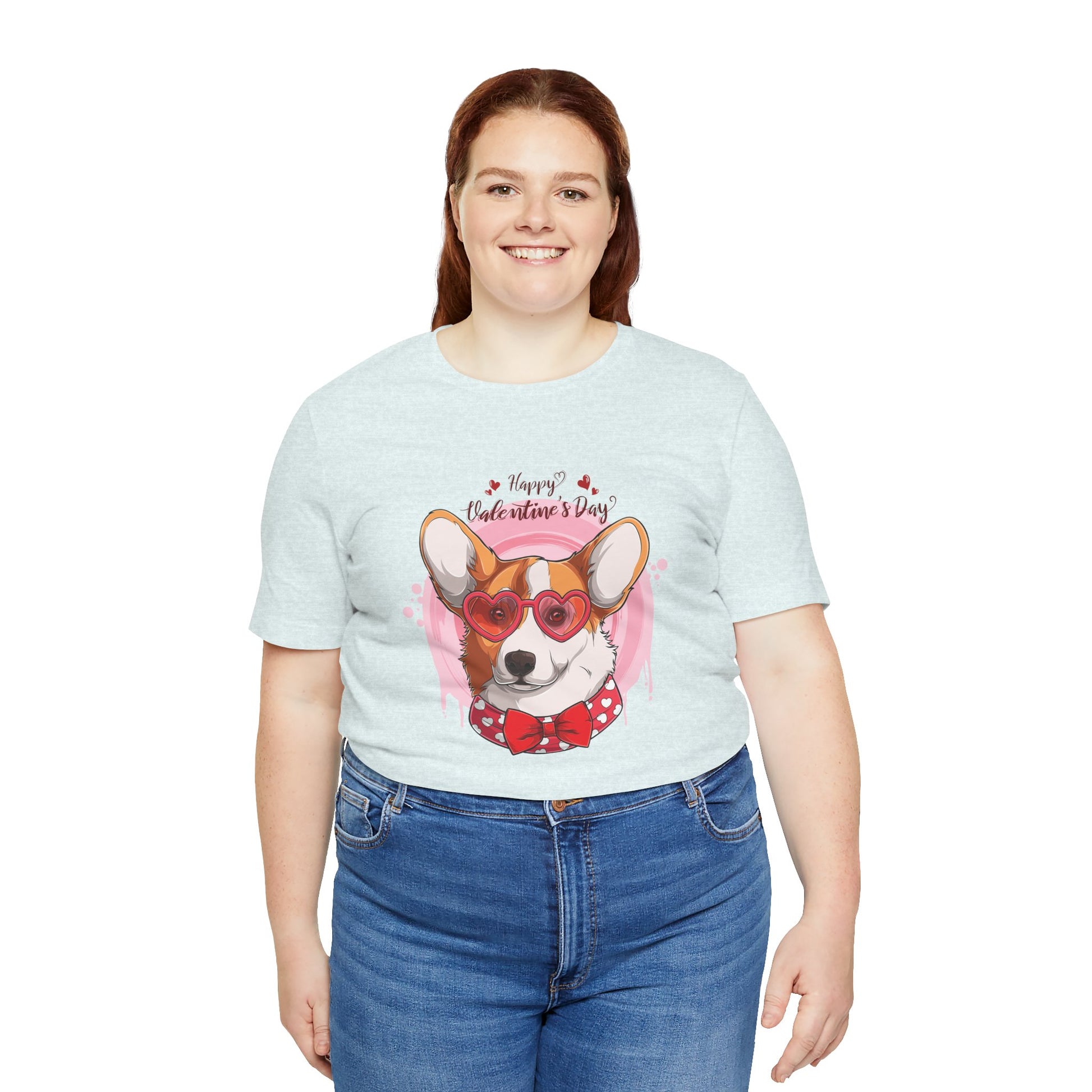 Valentines Day Corgi - Unisex Jersey Short Sleeve Tee - OCDandApparel