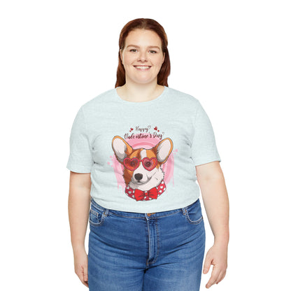Valentines Day Corgi - Unisex Jersey Short Sleeve Tee - OCDandApparel