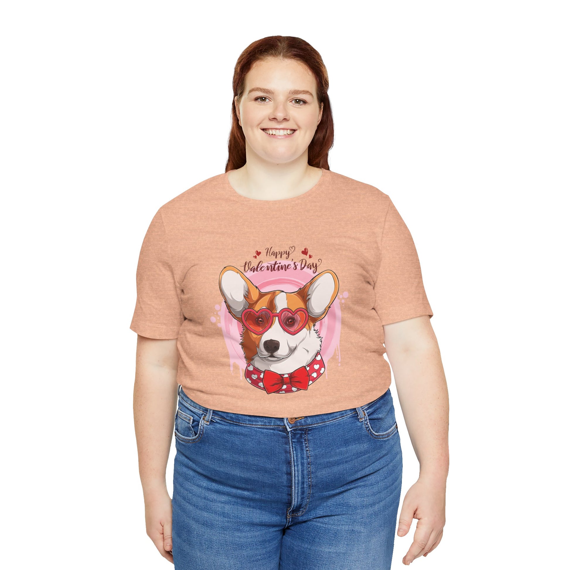 Valentines Day Corgi - Unisex Jersey Short Sleeve Tee - OCDandApparel