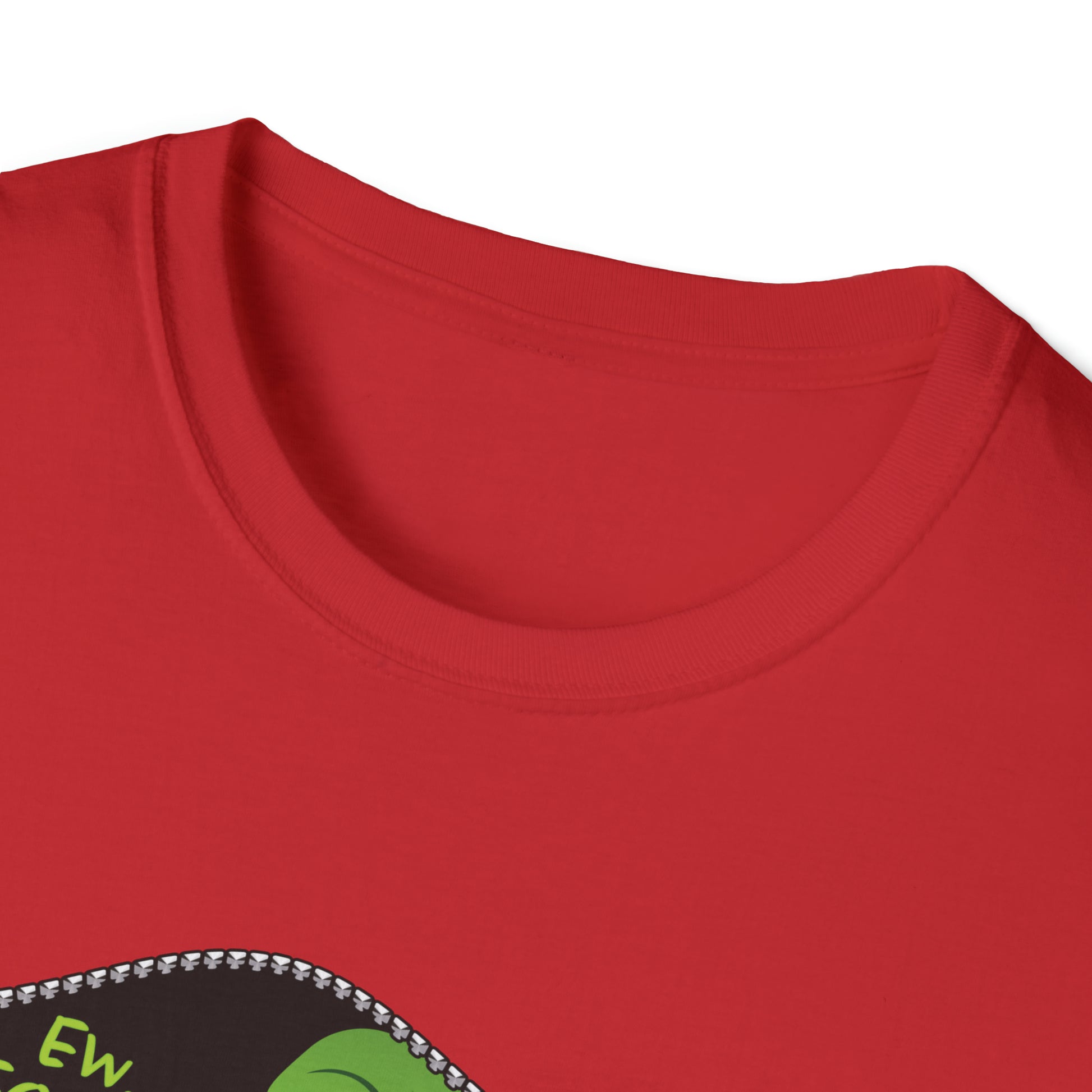 "Ew. People." Grinch in a Zipper Shirt - Unisex Softstyle T-Shirt - OCDandApparel