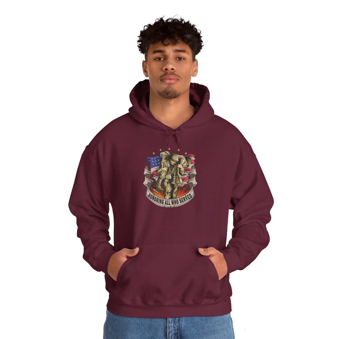 Honoring All Who Served - Unisex Heavy Blend™ Hooded Sweatshirt - OCDandApparel