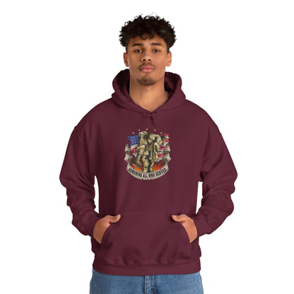 Honoring All Who Served - Unisex Heavy Blend™ Hooded Sweatshirt - OCDandApparel
