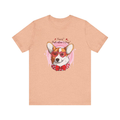 Valentines Day Corgi - Unisex Jersey Short Sleeve Tee - OCDandApparel