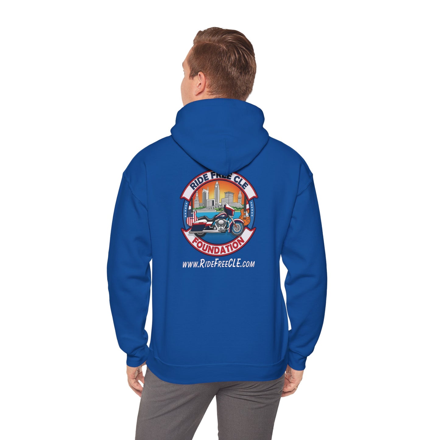 Ride Free CLE - Unisex Heavy Blend™ Hooded Sweatshirt - OCDandApparel