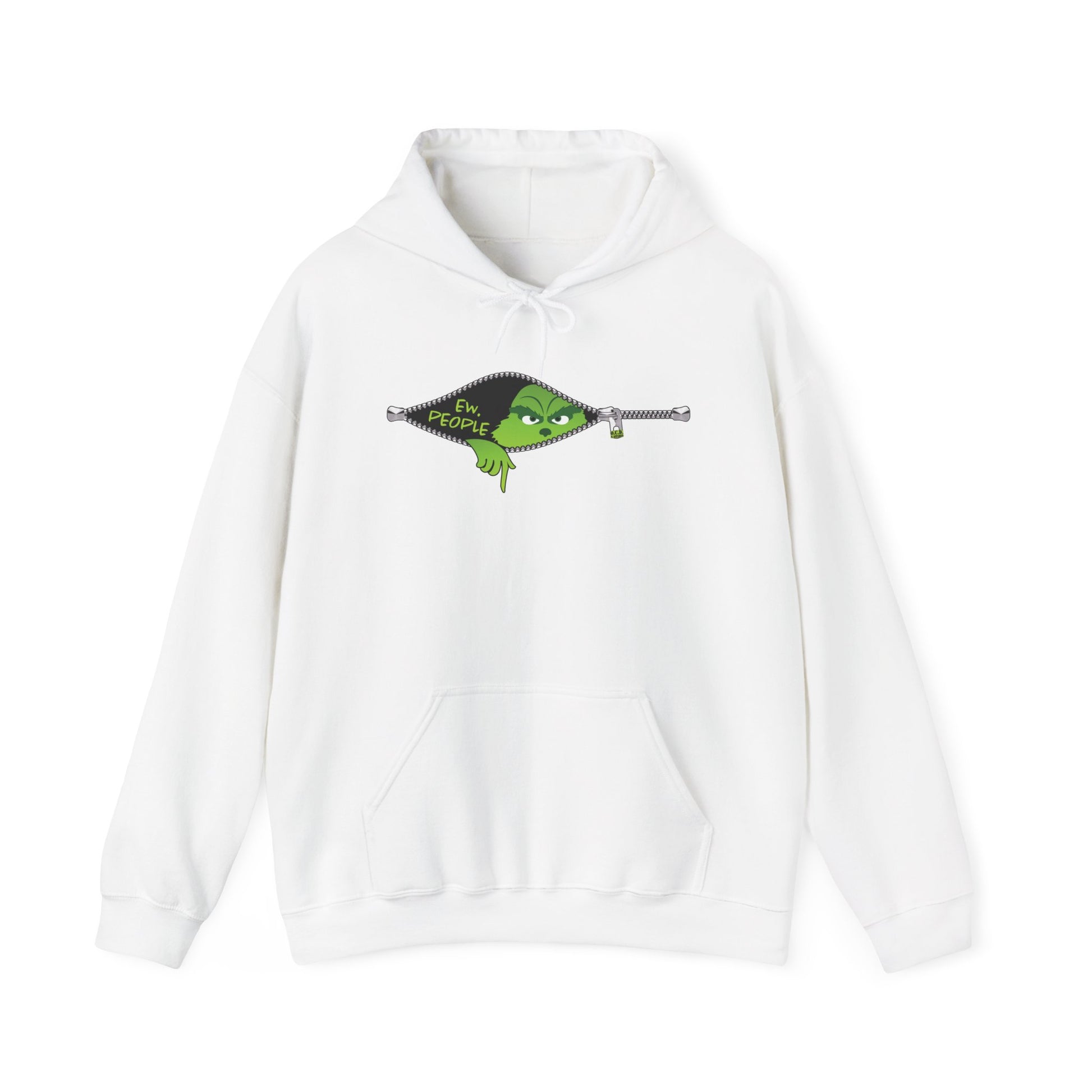 "Ew. People." Grinch Hoodie - Unisex Heavy Blend™ Hooded Sweatshirt - OCDandApparel