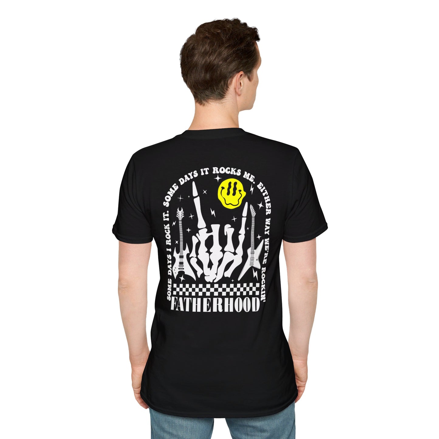 Rockin' Fatherhood - Unisex Softstyle T-Shirt - OCDandApparel