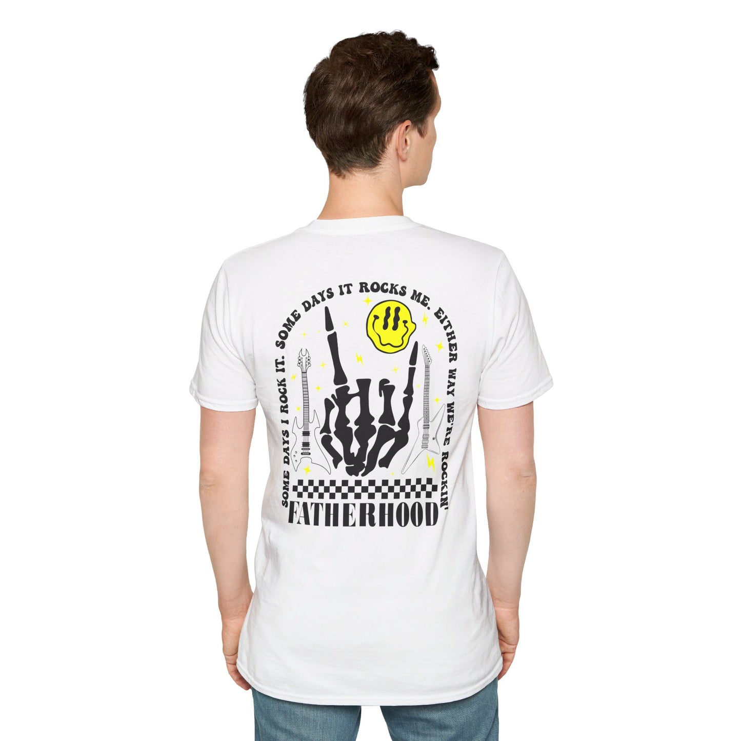 Rockin' Fatherhood - Unisex Softstyle T-Shirt - OCDandApparel