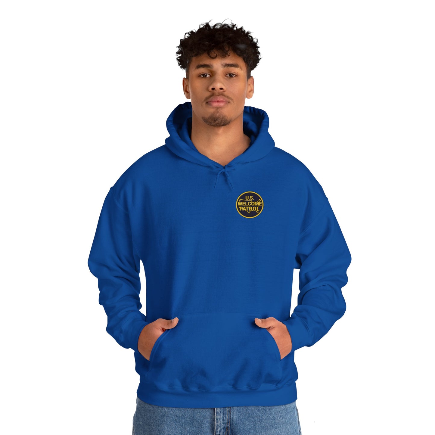 US Welcome Patrol Parody - Unisex Heavy Blend™ Hooded Sweatshirt - OCDandApparel