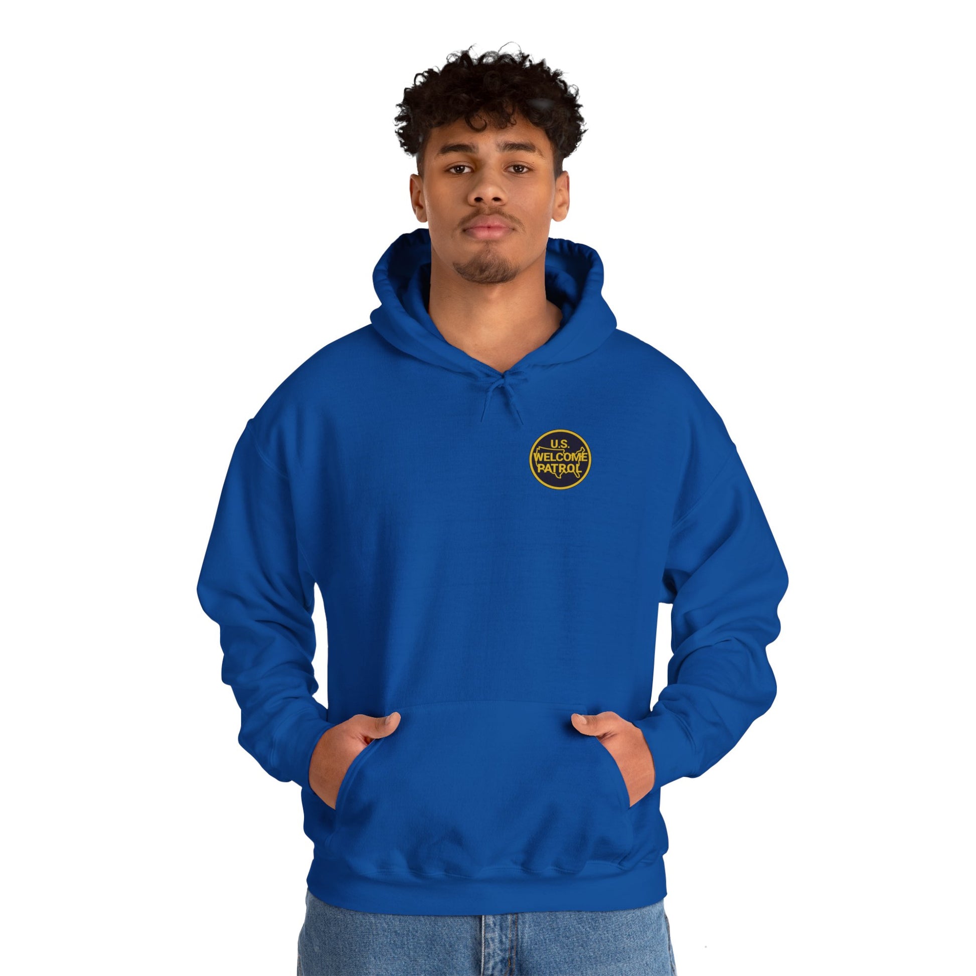 US Welcome Patrol Parody - Unisex Heavy Blend™ Hooded Sweatshirt - OCDandApparel