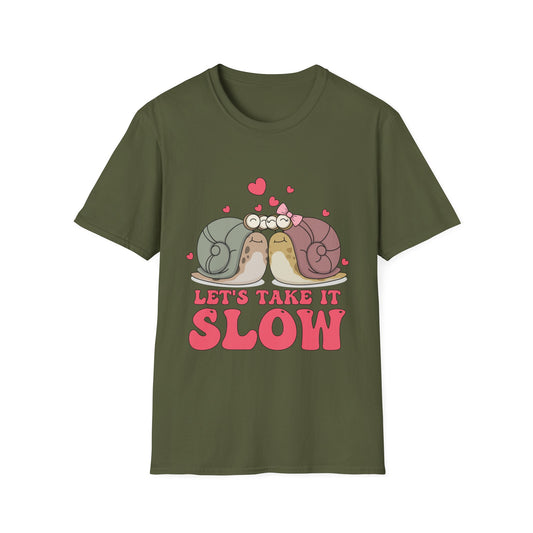 Lets Take it Slow Snails - Unisex Softstyle T-Shirt - OCDandApparel