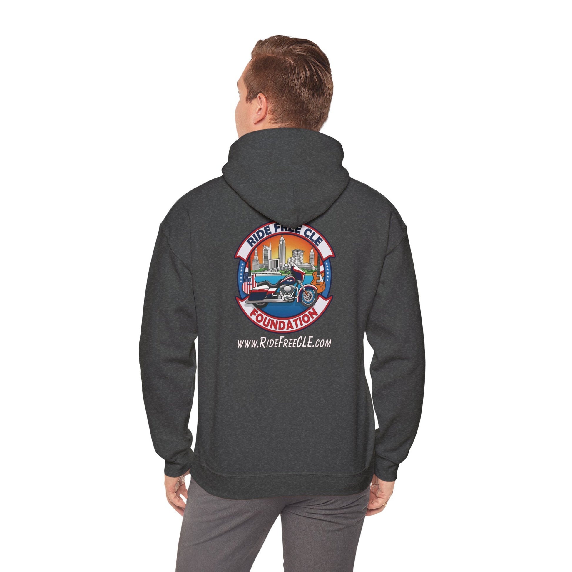 Ride Free CLE - Unisex Heavy Blend™ Hooded Sweatshirt - OCDandApparel
