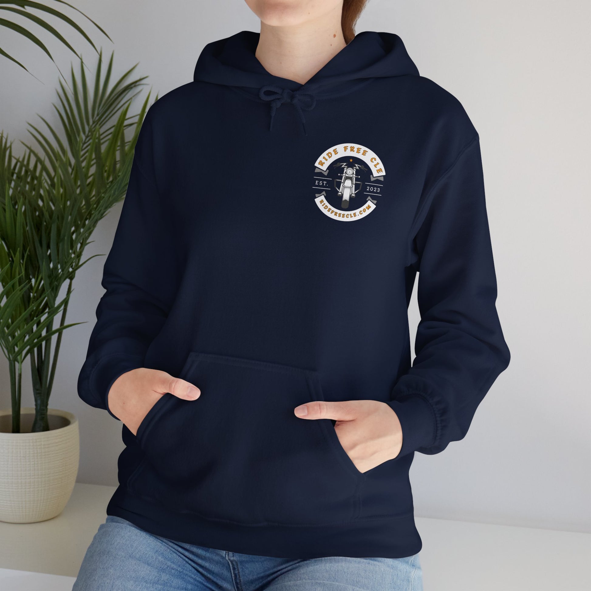 Ride Free CLE - Unisex Heavy Blend™ Hooded Sweatshirt - OCDandApparel