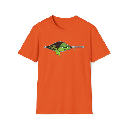 "Ew. People." Grinch in a Zipper Shirt - Unisex Softstyle T-Shirt - OCDandApparel