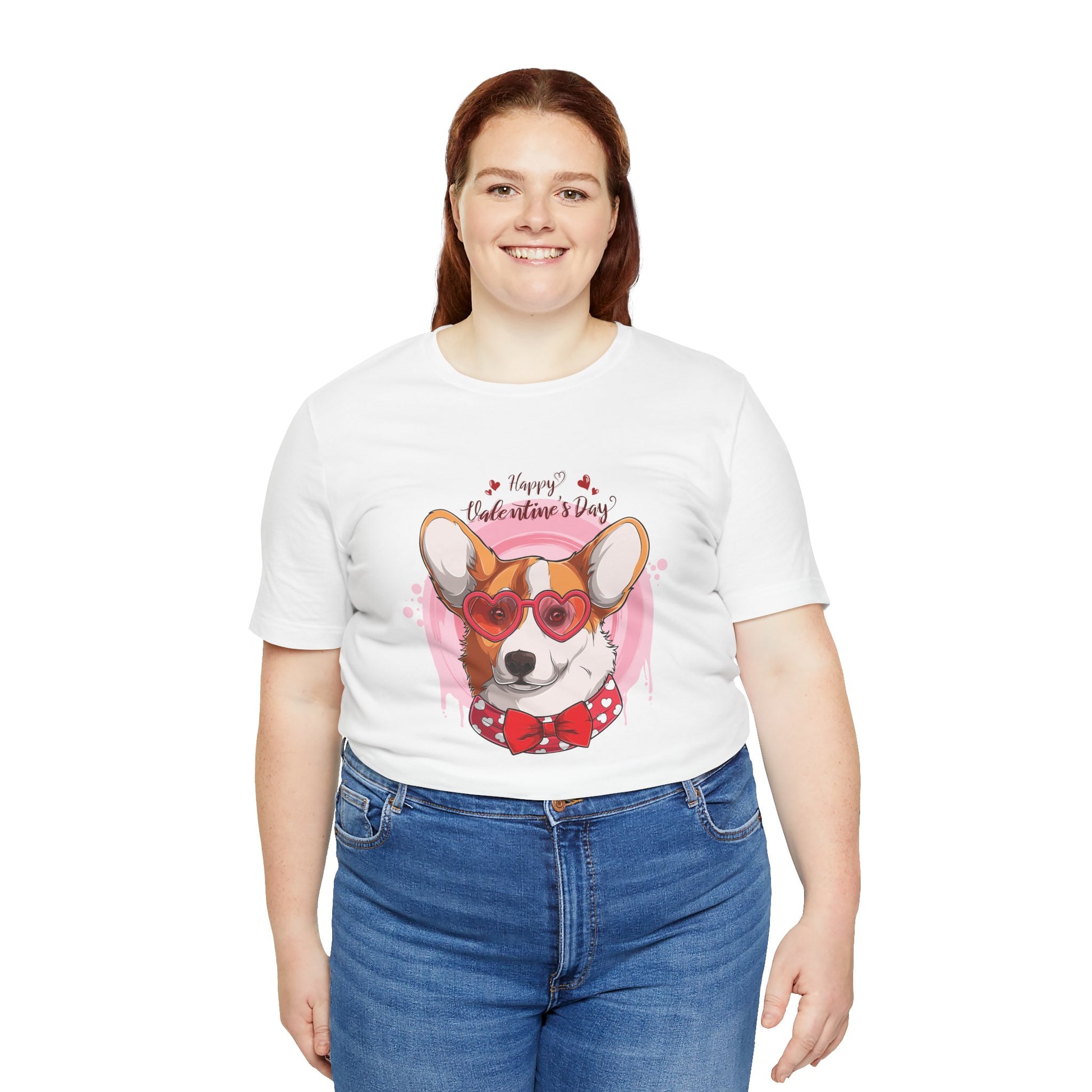 Valentines Day Corgi - Unisex Jersey Short Sleeve Tee - OCDandApparel