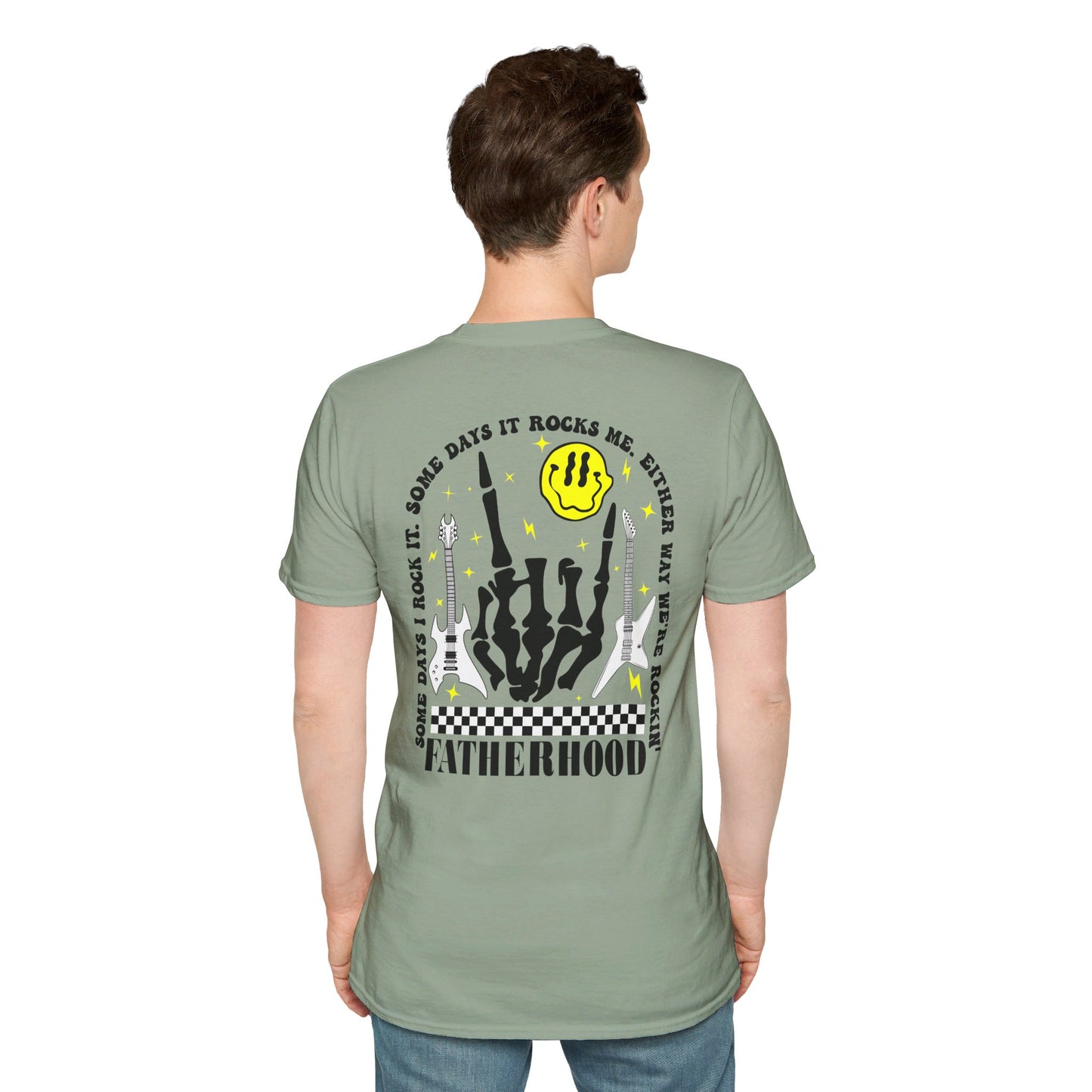 Rockin' Fatherhood - Unisex Softstyle T-Shirt - OCDandApparel