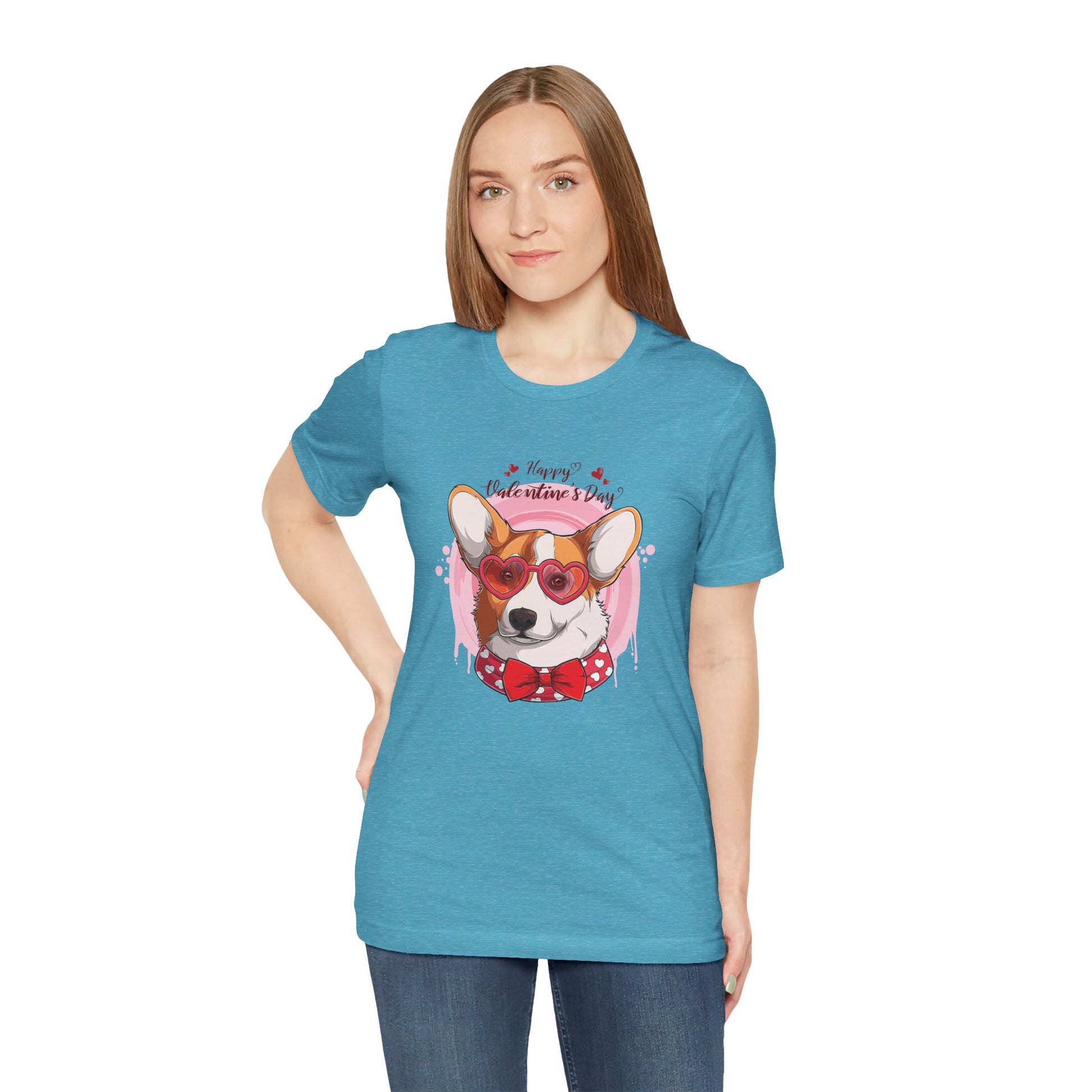 Valentines Day Corgi - Unisex Jersey Short Sleeve Tee - OCDandApparel