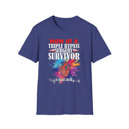 Mom of a Triple Bypass Surgery Survivor - Unisex Softstyle T-Shirt - OCDandApparel