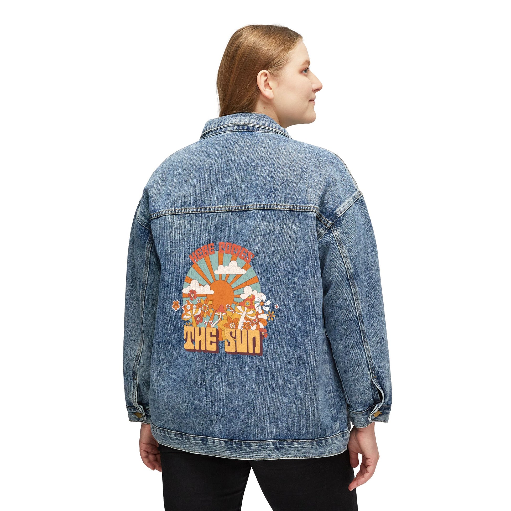 Here Comes the sun - Women's Denim Jacket - OCDandApparel
