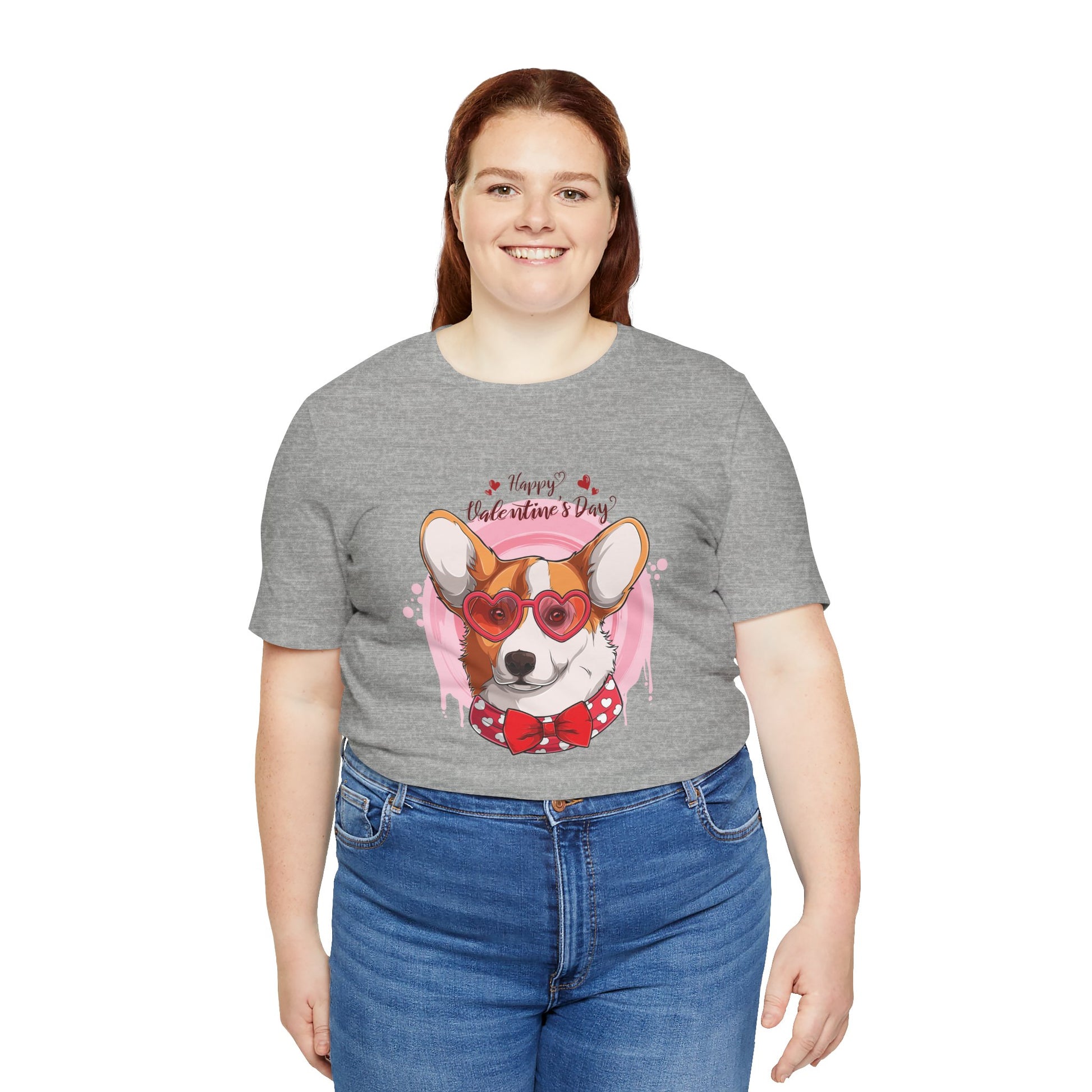 Valentines Day Corgi - Unisex Jersey Short Sleeve Tee - OCDandApparel