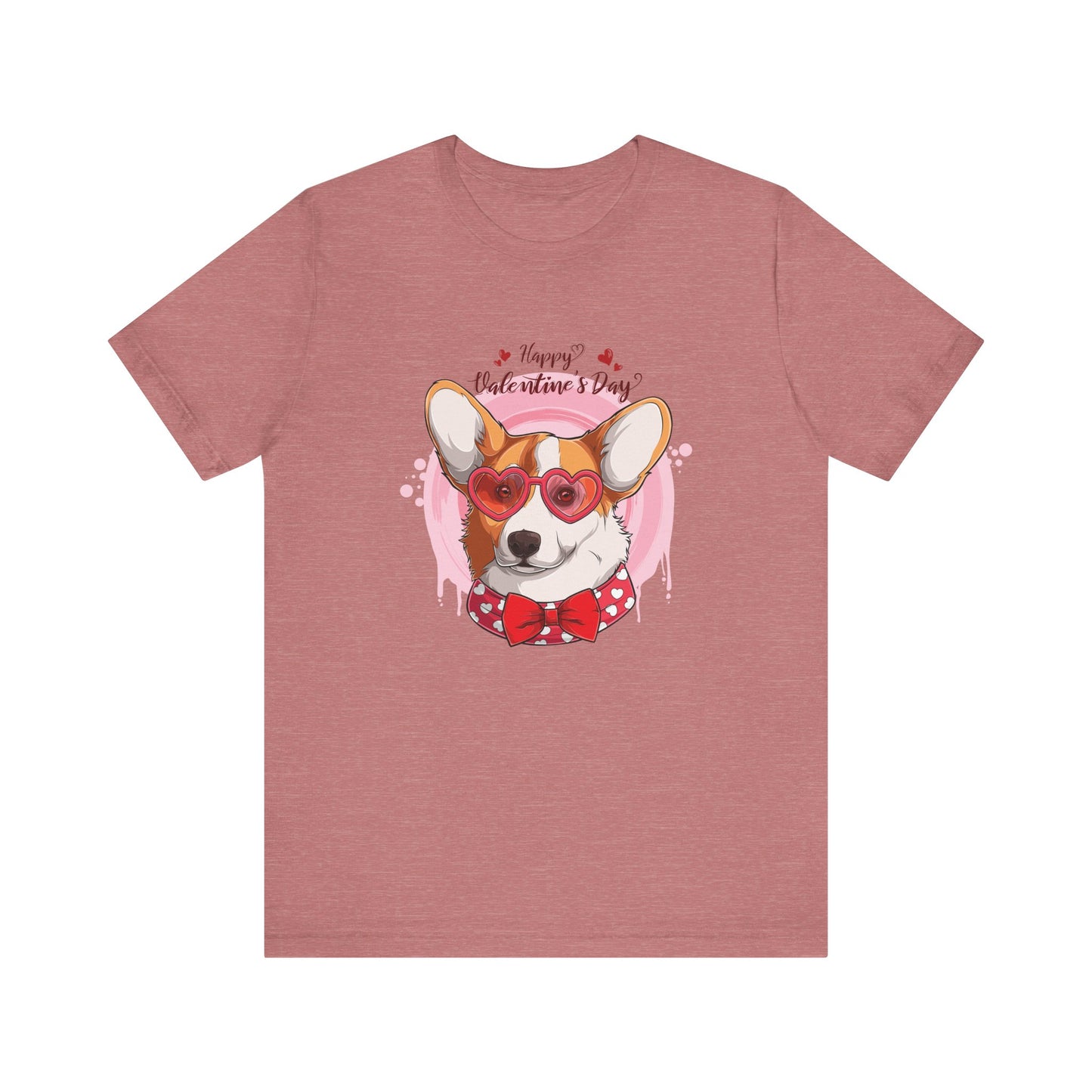 Valentines Day Corgi - Unisex Jersey Short Sleeve Tee - OCDandApparel