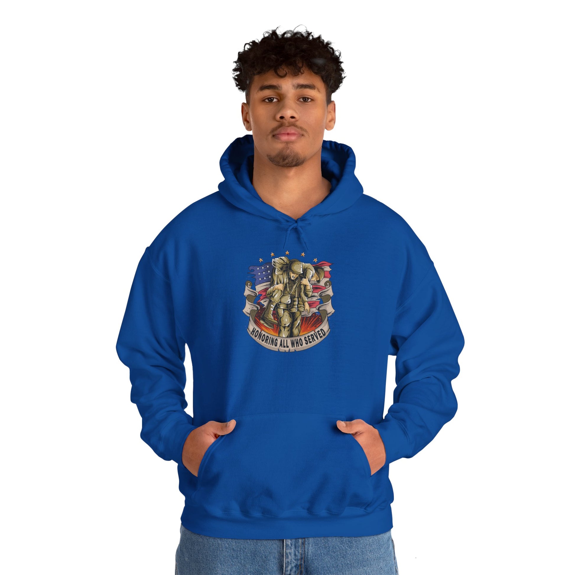 Honoring All Who Served - Unisex Heavy Blend™ Hooded Sweatshirt - OCDandApparel