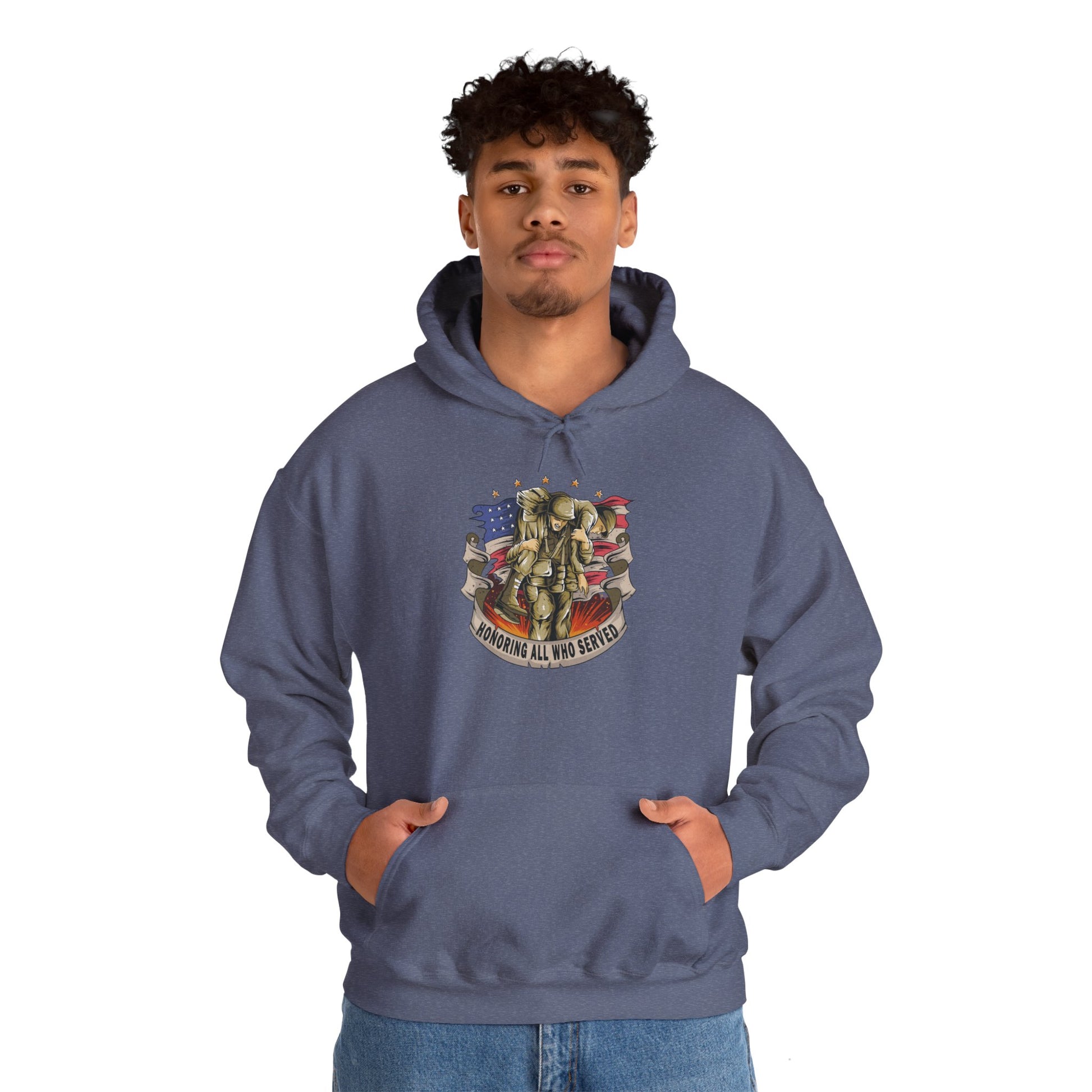Honoring All Who Served - Unisex Heavy Blend™ Hooded Sweatshirt - OCDandApparel