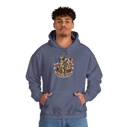 Honoring All Who Served - Unisex Heavy Blend™ Hooded Sweatshirt - OCDandApparel
