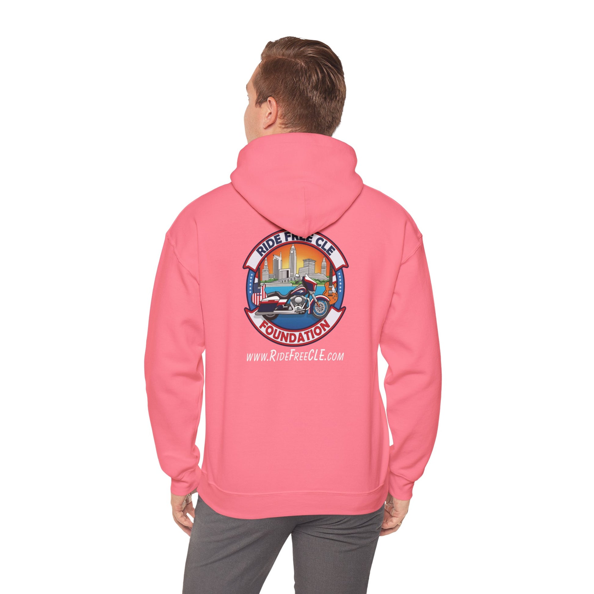 Ride Free CLE - Unisex Heavy Blend™ Hooded Sweatshirt - OCDandApparel