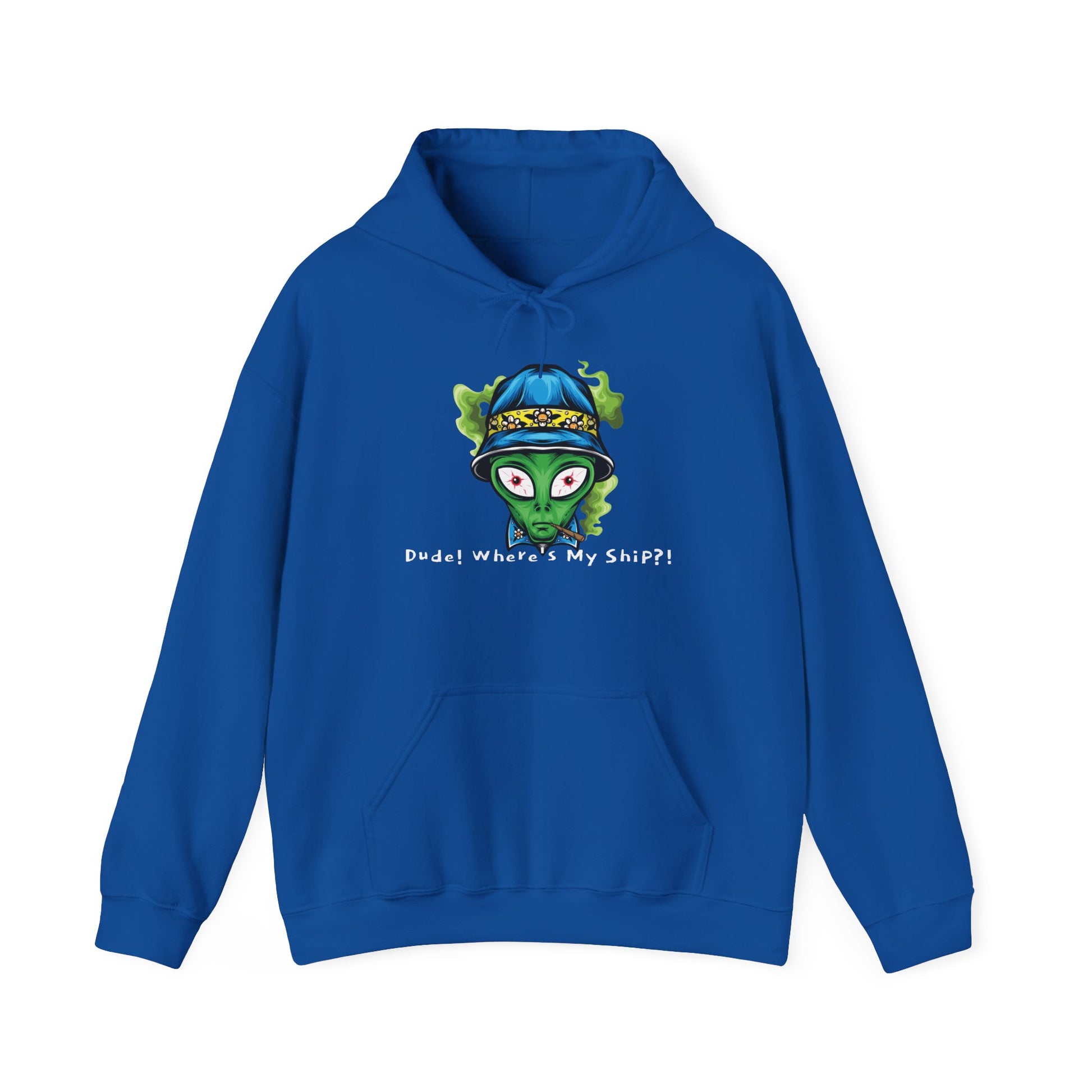 Smokin Alien - Dude, Where's My Ship? - Unisex Heavy Blend™ Hooded Sweatshirt - OCDandApparel