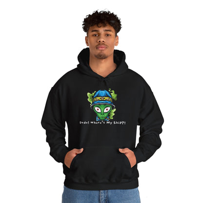 Smokin Alien - Dude, Where's My Ship? - Unisex Heavy Blend™ Hooded Sweatshirt - OCDandApparel