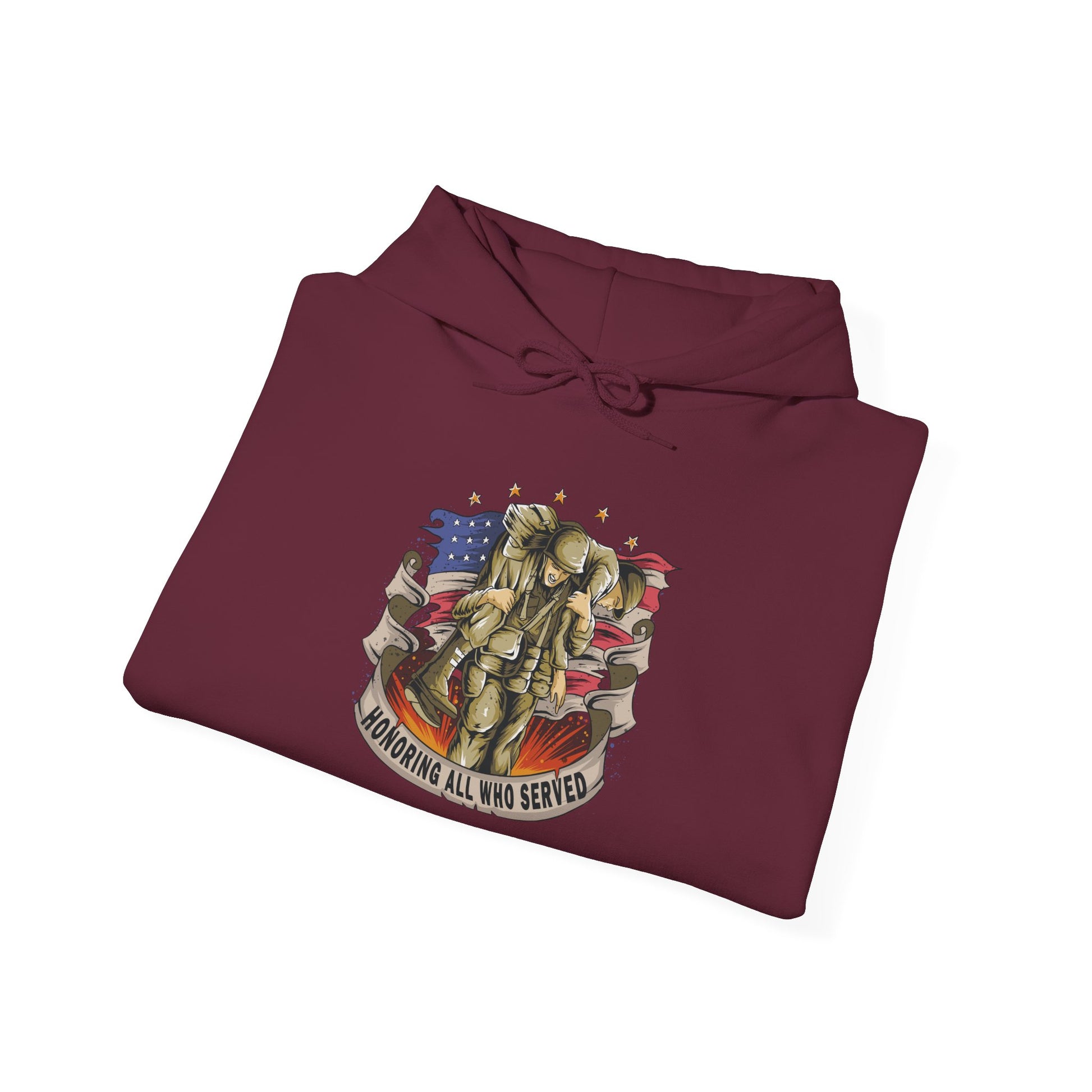 Honoring All Who Served - Unisex Heavy Blend™ Hooded Sweatshirt - OCDandApparel