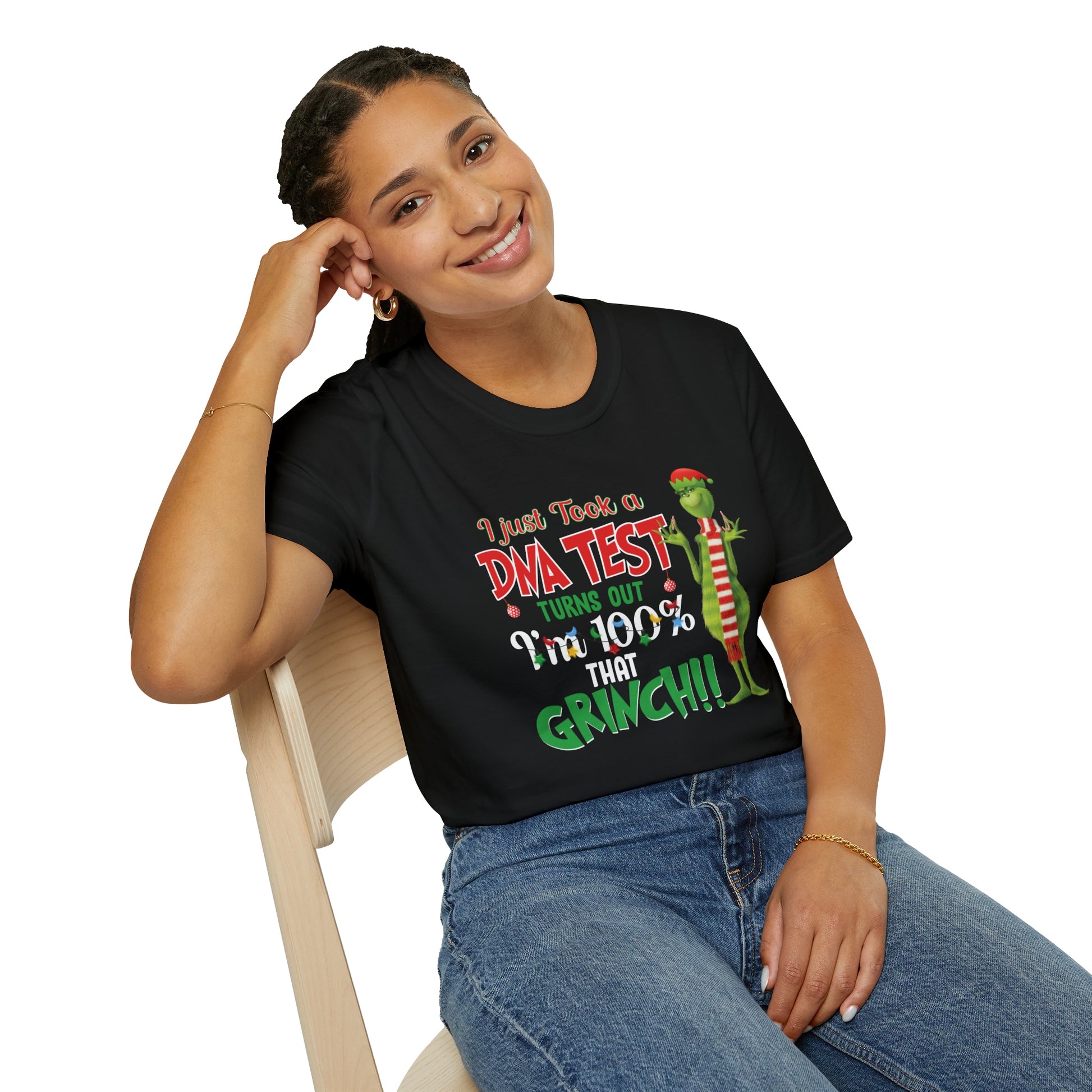 "100% Grinchy" DNA Test - Unisex Softstyle T-Shirt - OCDandApparel