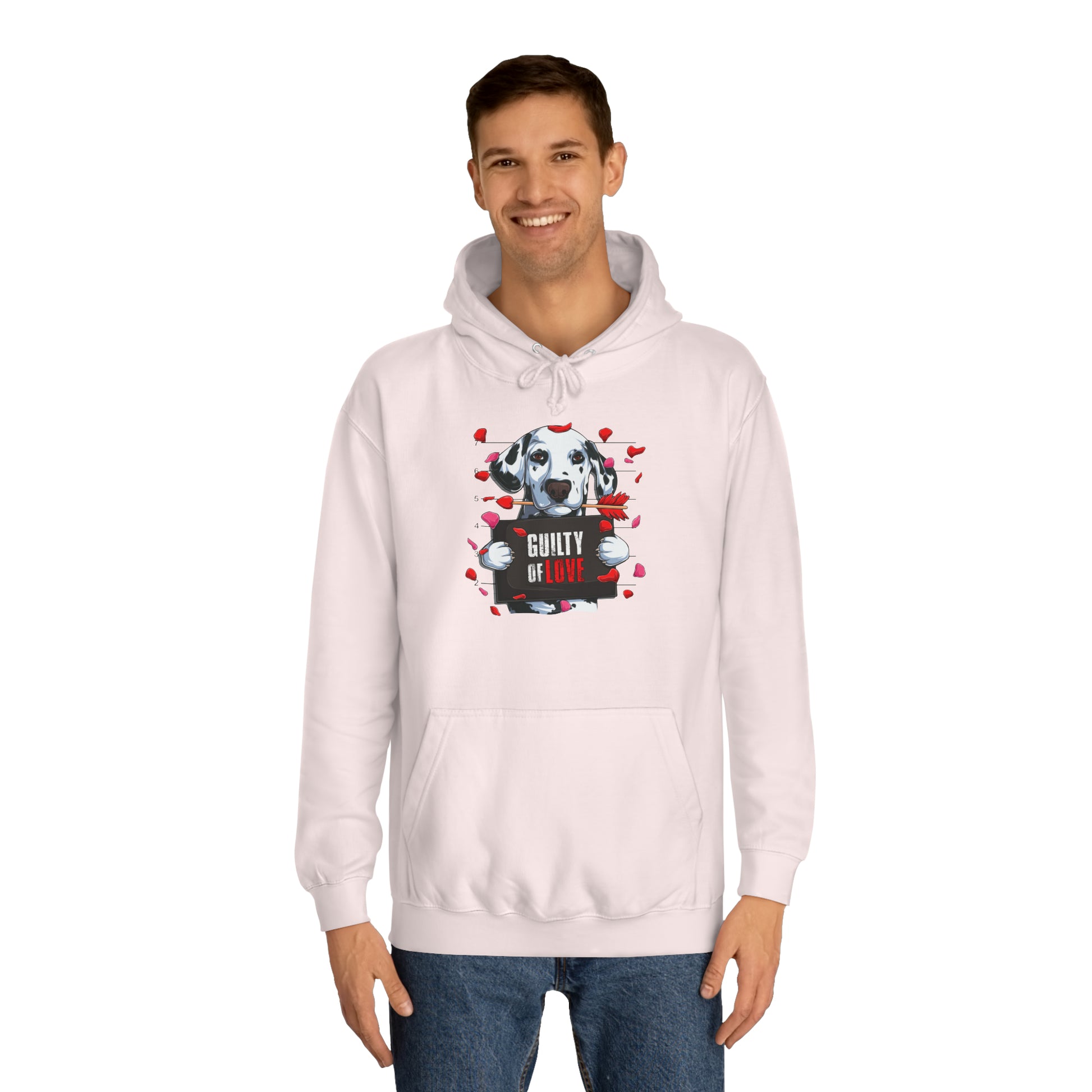 Guilty of Love Dalmatian - Unisex College Hoodie - OCDandApparel
