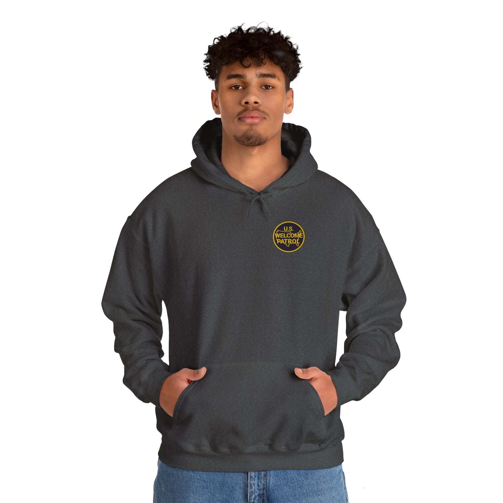 US Welcome Patrol Parody - Unisex Heavy Blend™ Hooded Sweatshirt - OCDandApparel
