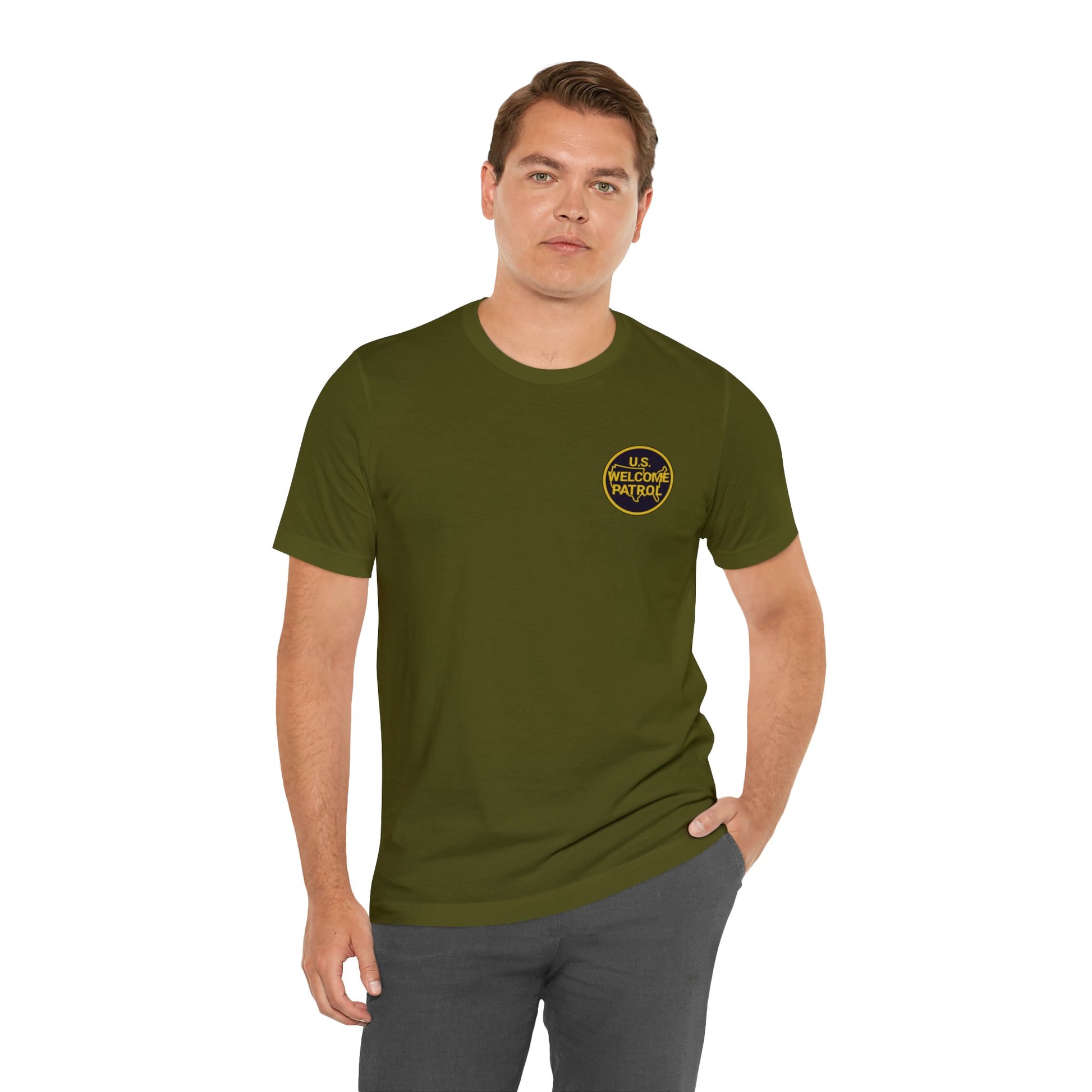 US Welcome Patrol Parody - Unisex Jersey Short Sleeve Tee - OCDandApparel