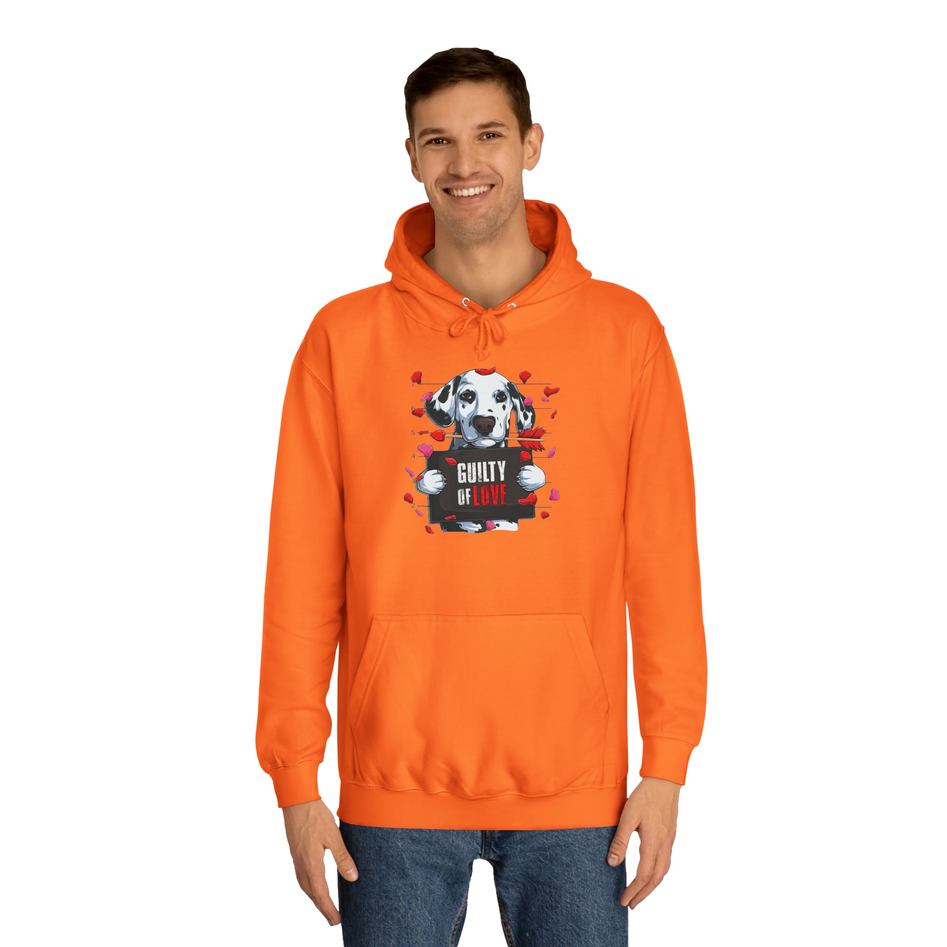 Guilty of Love Dalmatian - Unisex College Hoodie - OCDandApparel
