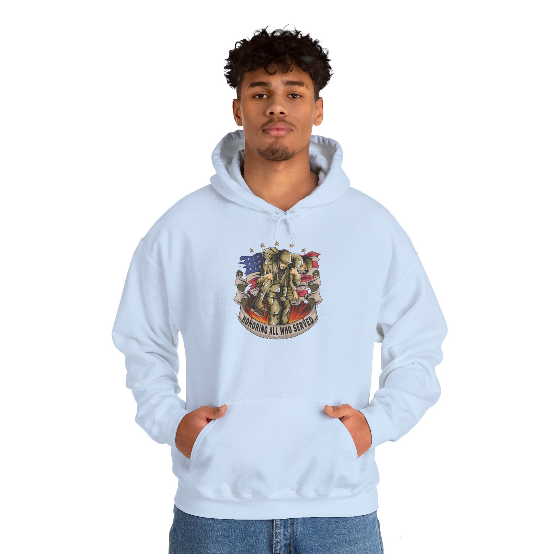 Honoring All Who Served - Unisex Heavy Blend™ Hooded Sweatshirt - OCDandApparel