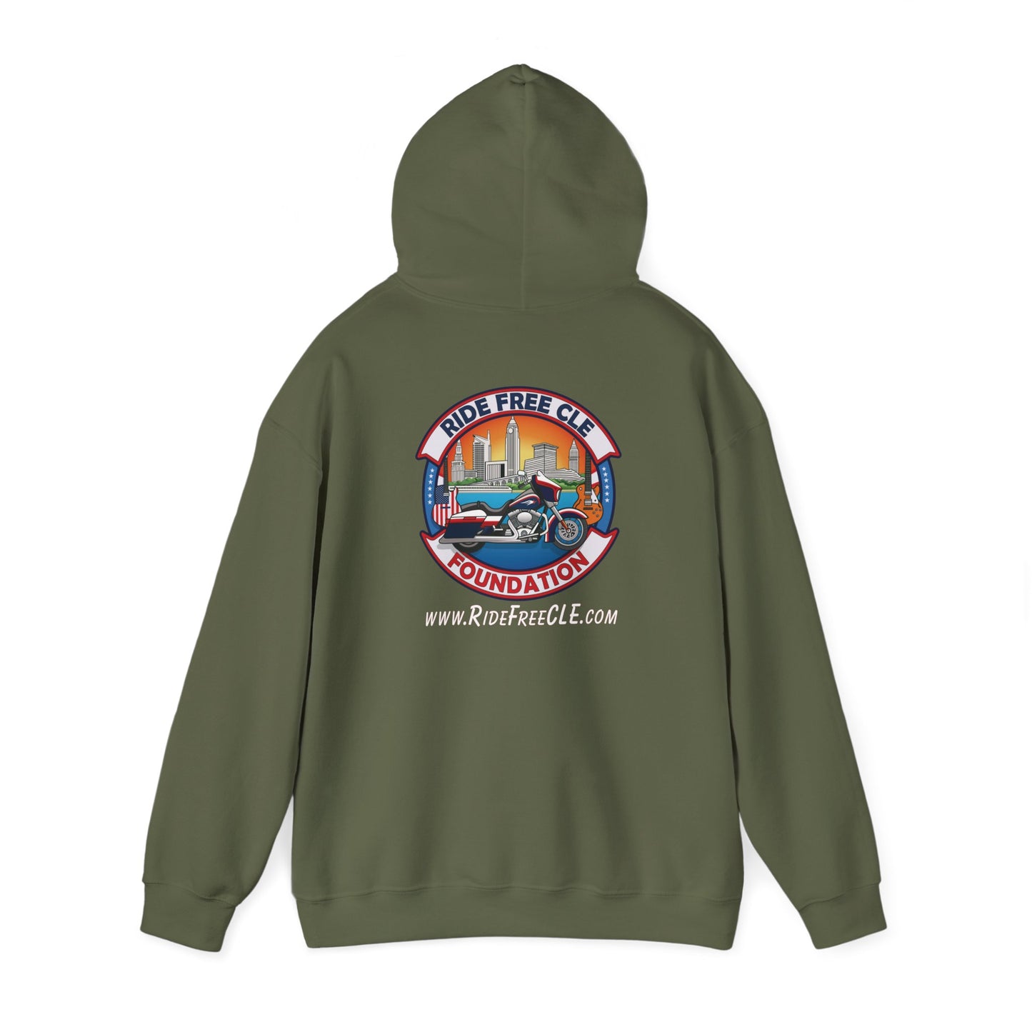 Ride Free CLE - Unisex Heavy Blend™ Hooded Sweatshirt - OCDandApparel
