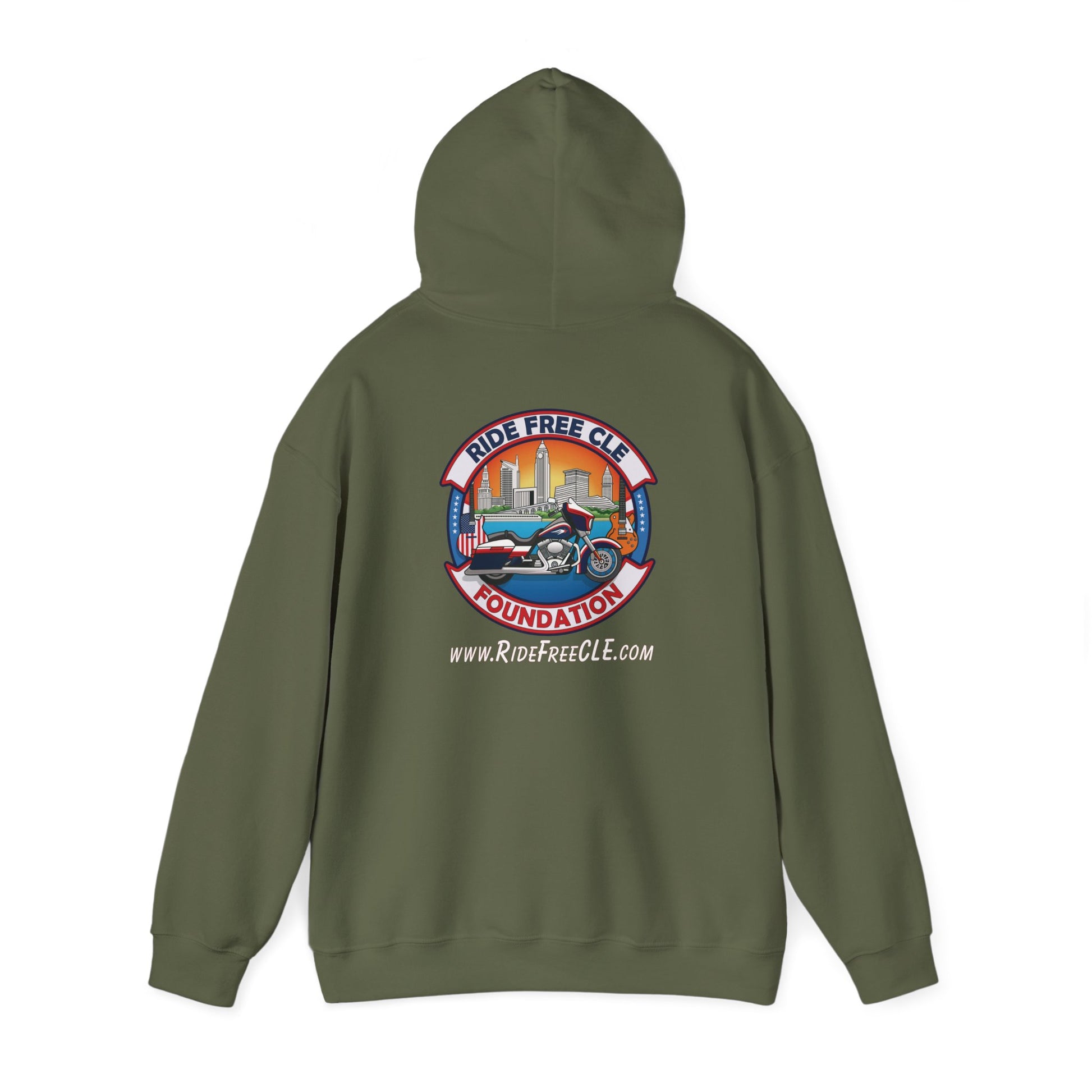 Ride Free CLE - Unisex Heavy Blend™ Hooded Sweatshirt - OCDandApparel
