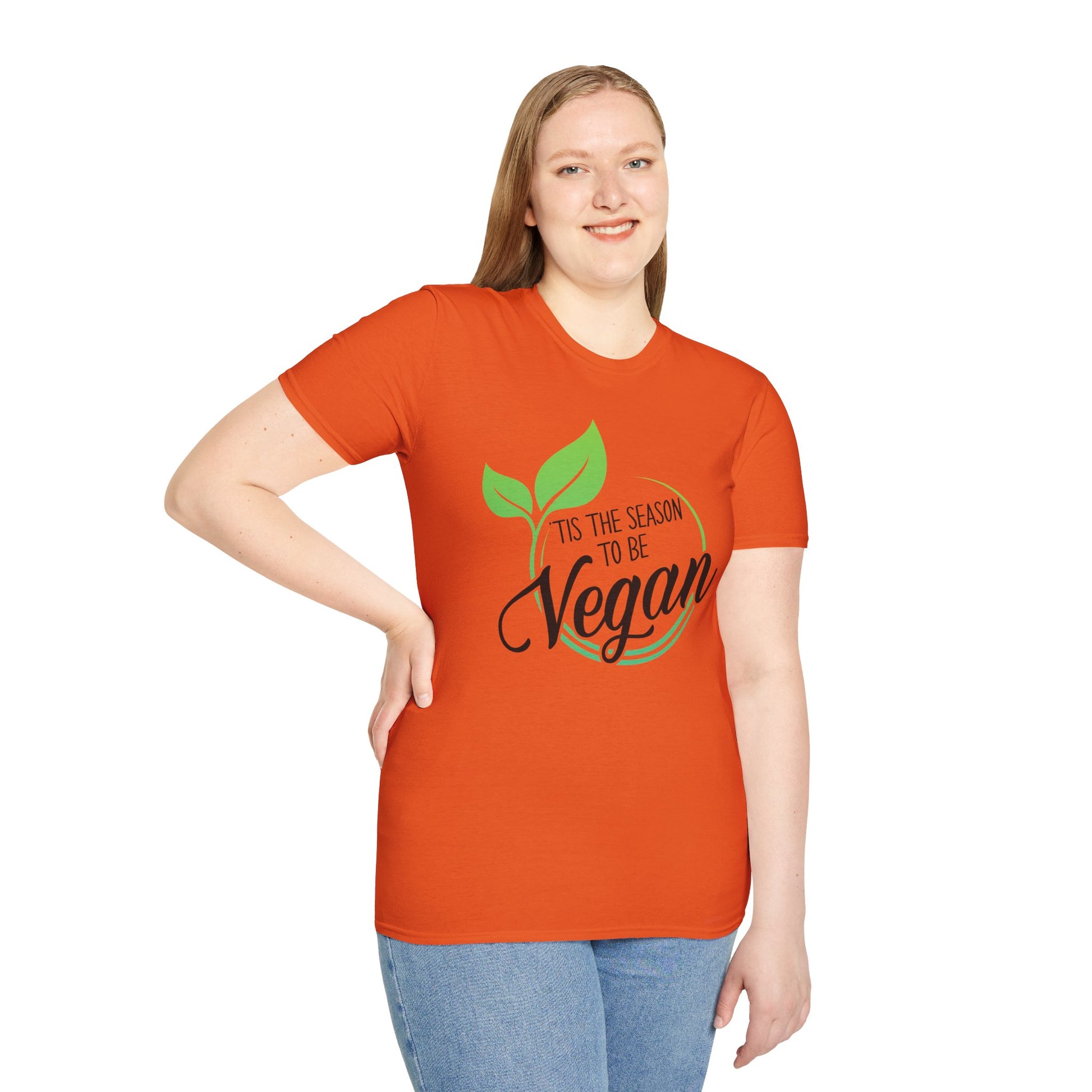Tis the Season to be Vegan - Unisex Softstyle T-Shirt - OCDandApparel