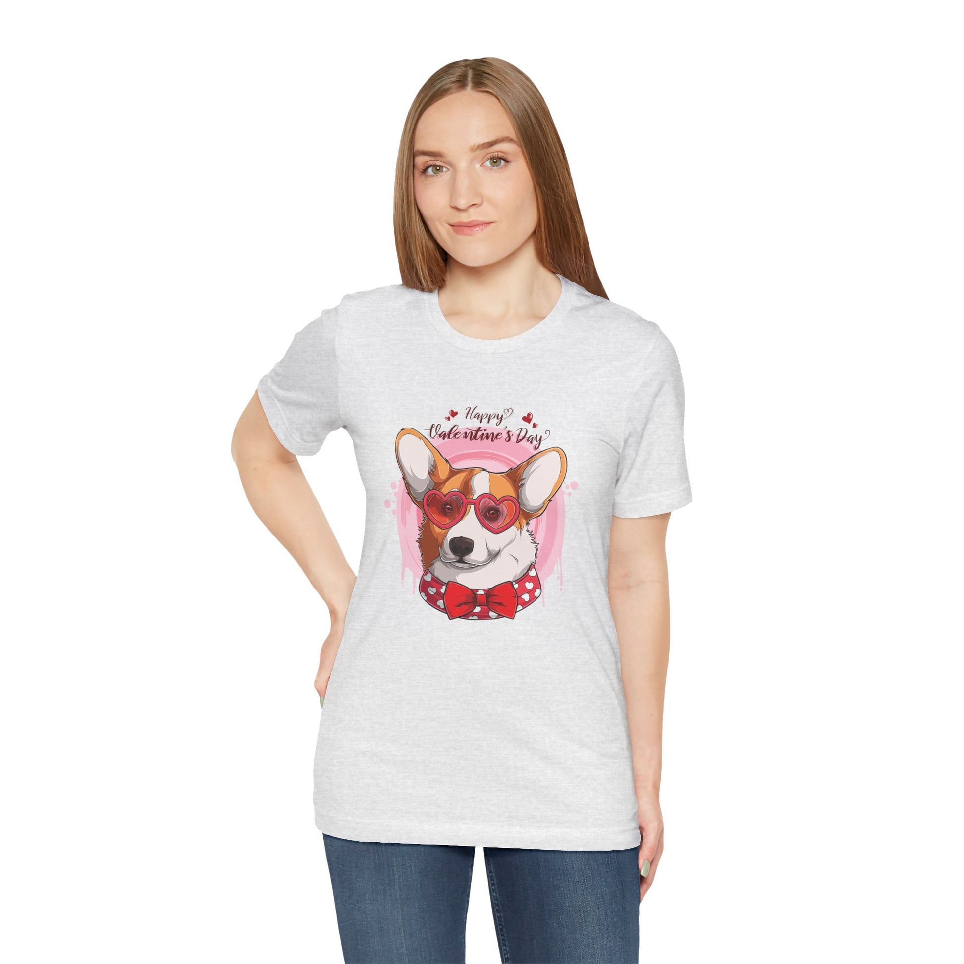 Valentines Day Corgi - Unisex Jersey Short Sleeve Tee - OCDandApparel