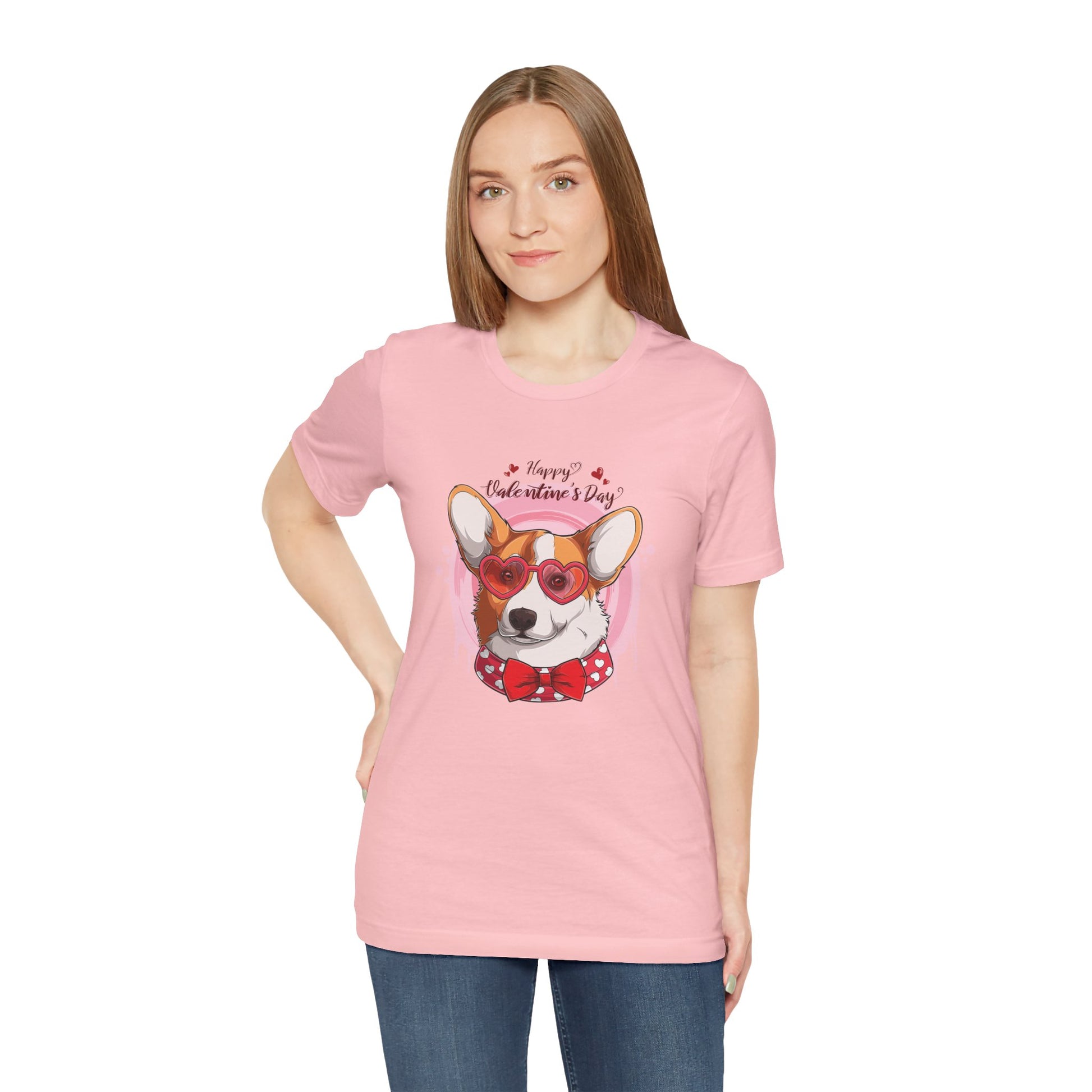 Valentines Day Corgi - Unisex Jersey Short Sleeve Tee - OCDandApparel