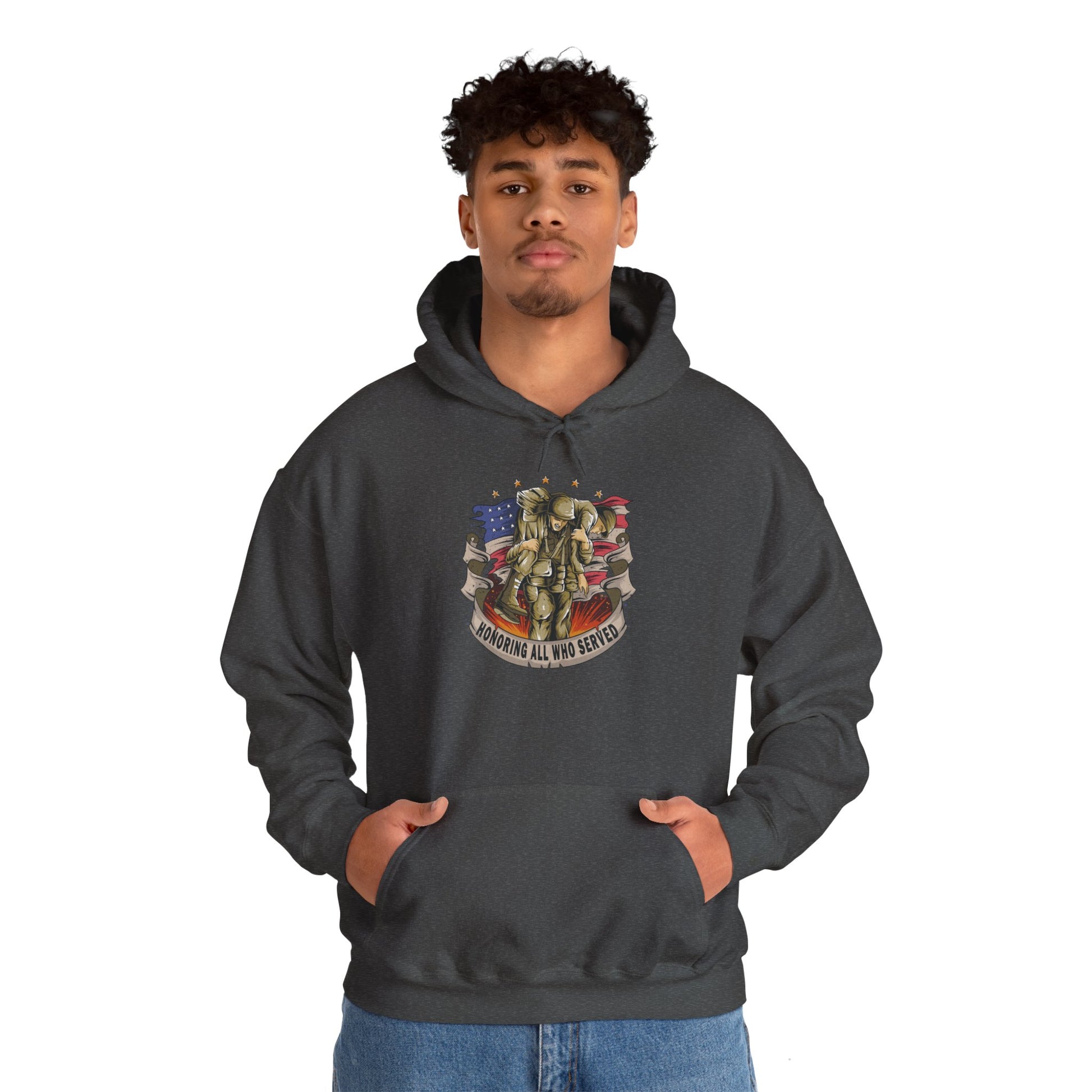 Honoring All Who Served - Unisex Heavy Blend™ Hooded Sweatshirt - OCDandApparel