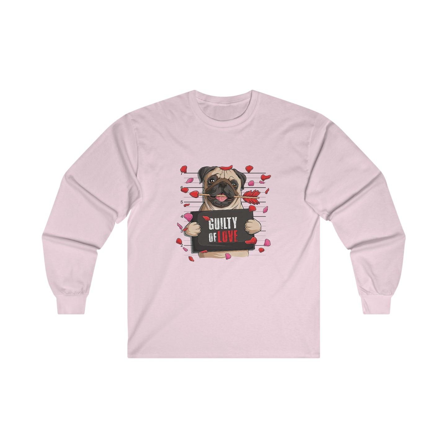 Guilty of Love Pug - Ultra Cotton Long Sleeve Tee - OCDandApparel