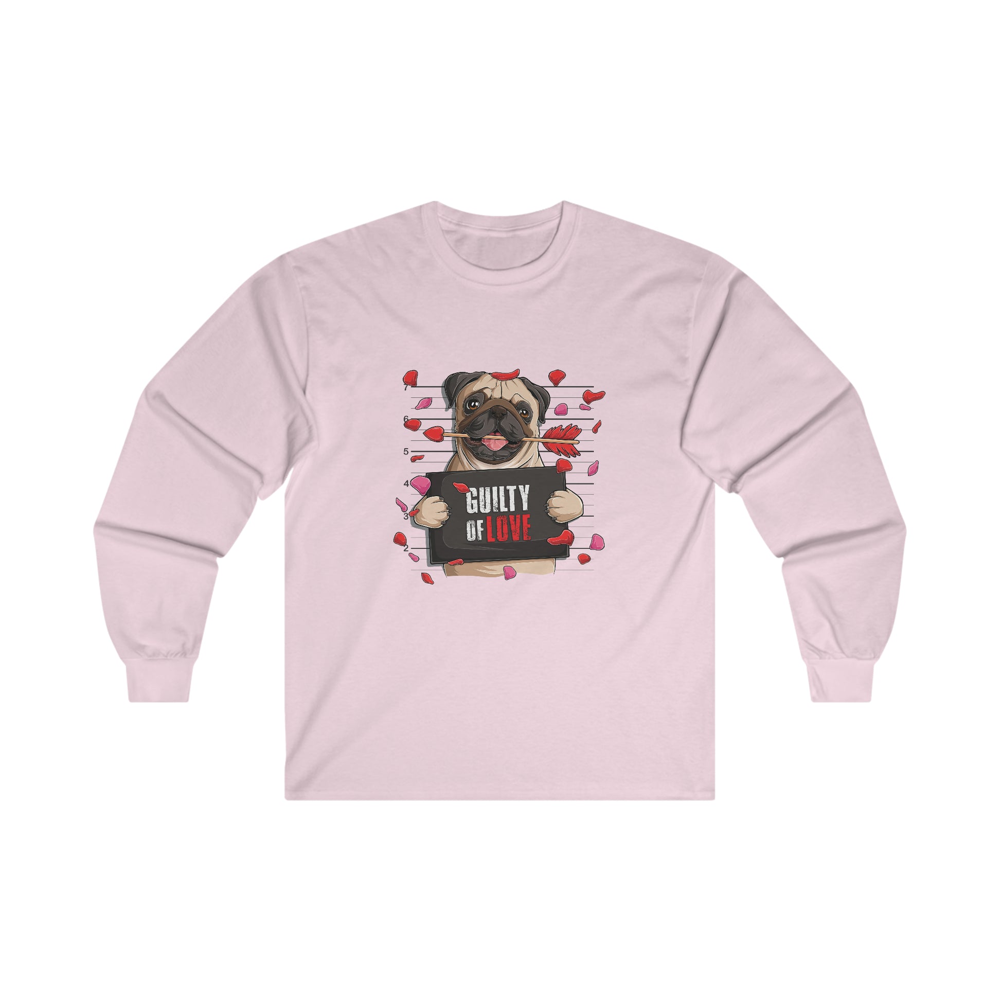 Guilty of Love Pug - Ultra Cotton Long Sleeve Tee - OCDandApparel