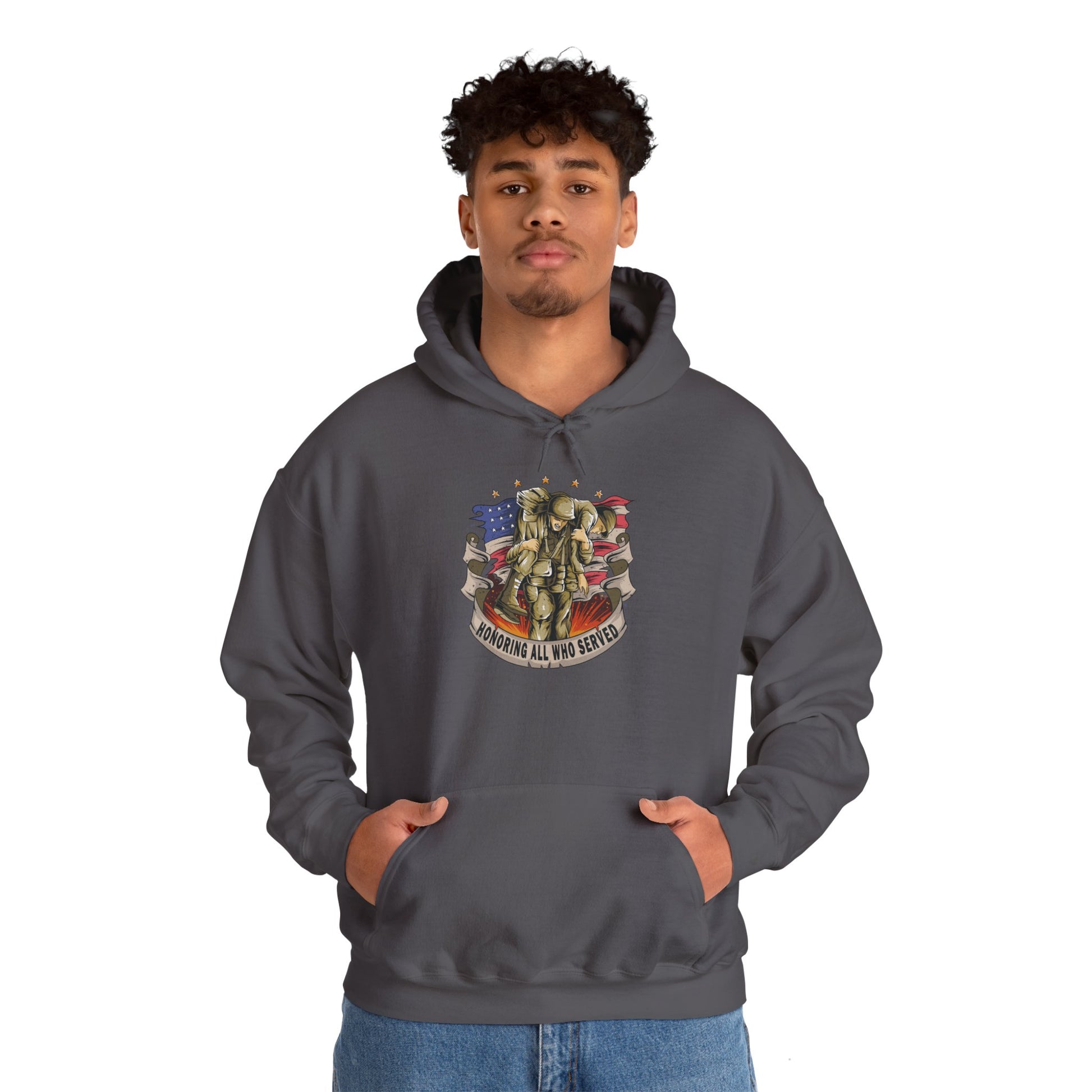 Honoring All Who Served - Unisex Heavy Blend™ Hooded Sweatshirt - OCDandApparel