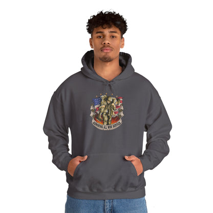 Honoring All Who Served - Unisex Heavy Blend™ Hooded Sweatshirt - OCDandApparel