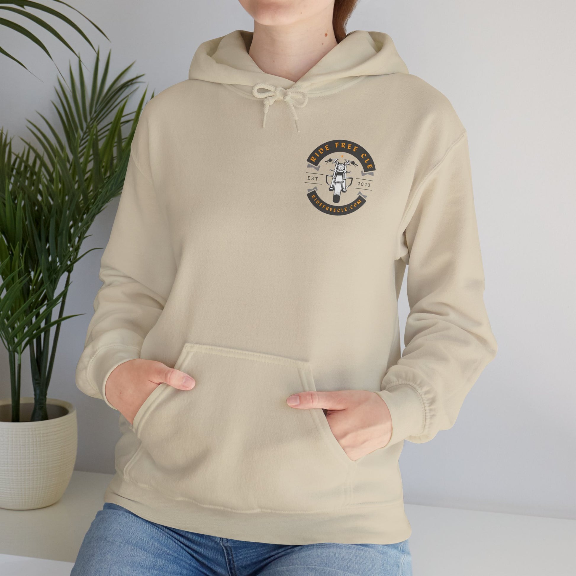Ride Free CLE - Unisex Heavy Blend™ Hooded Sweatshirt - OCDandApparel